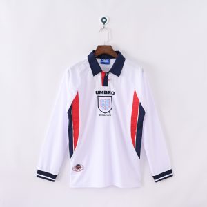 1998 England Home Jersey Long Sleeved