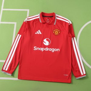 26/27 Manchester United Home Jersey Fan Version Long Sleeved